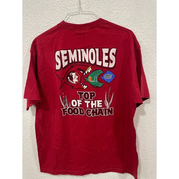 Florida State Seminoles Mens T Shirt XL Red Short Sleeve Football Feeding Time - Picture 2 of 4